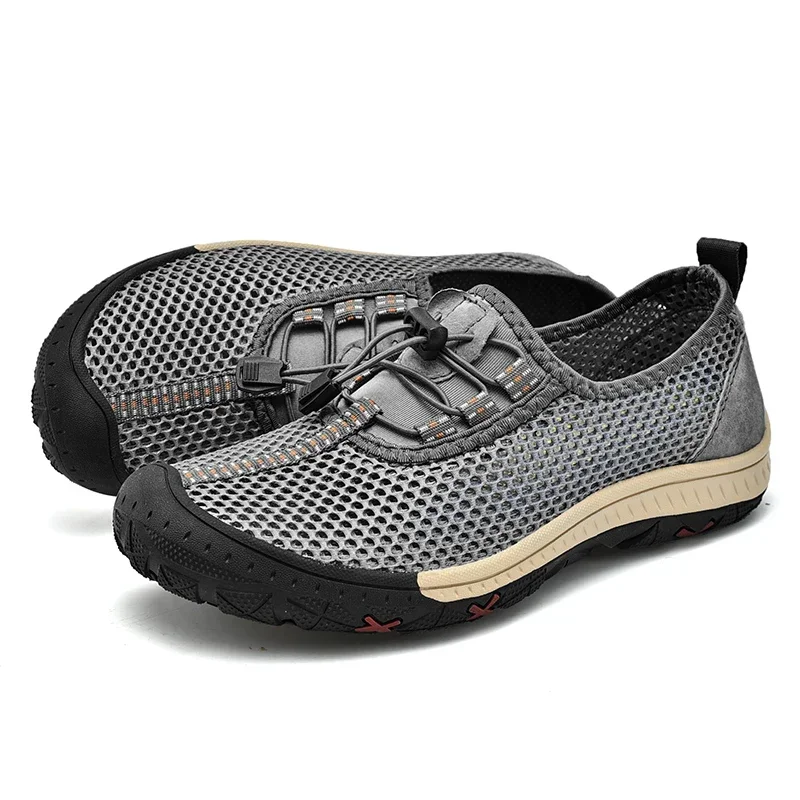 Mesh Schuhe neue weiche Herren Sneakers große Slipper bequeme Outdoor Walking lässig atmungsaktiv