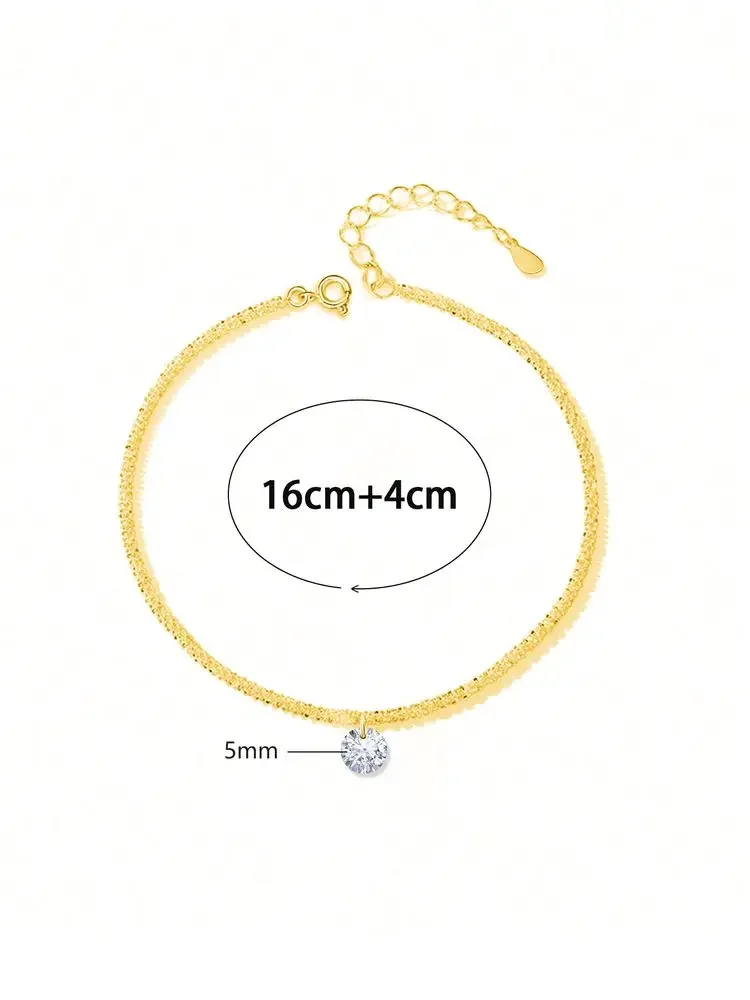 Elegantes Mode-Armband mit 0,5 Karat Brillant-Rund-Moissanit-Diamanten für Damen, Verlobung, Hochzeit, Luxus-Schmuck – Detail 5