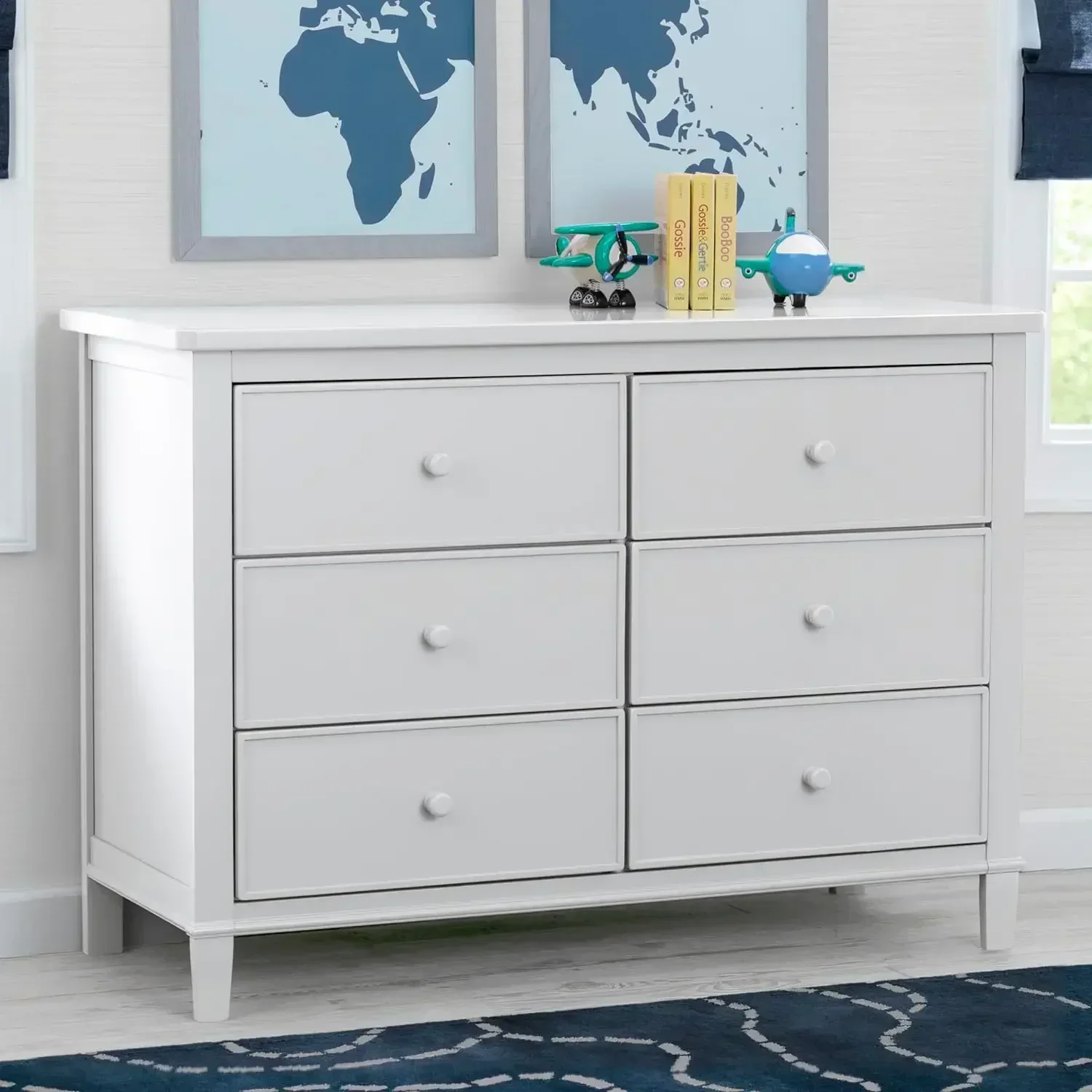 Haven 6 Drawer Dresser with Interlocking Drawers - Greenguard Gold Certified, White