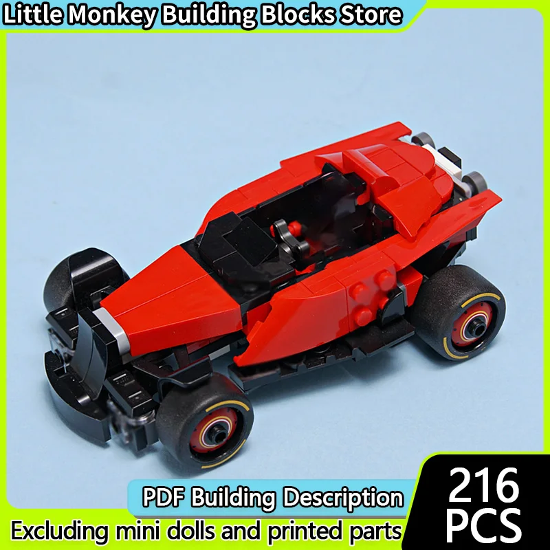 

Speed Racing Car Model MOC Building Bricks Retro Top Tier Sports Car Modular Technology Children Holiday Gifts Assemble Toy Suit