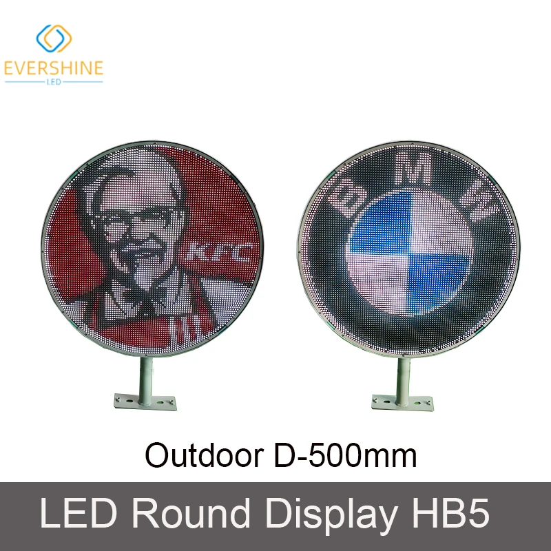 LED Round Display P5.2 Diameter-500mm Outdoor  Single and Double sided Circle Sign Border Screen Board LED Round Screen