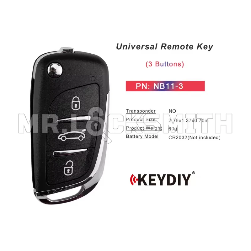 KEYDIY NB11-3 KD Remote Auto Car Key Universal Multi-functional NB Series DS Style Work with KD900+ KD-X2 Mini Tools