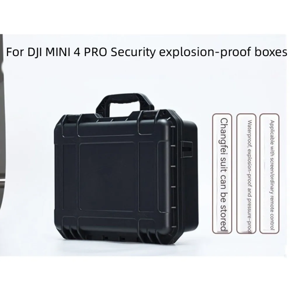 

Explosion-proof Safety Box for DJI MINI 4 pro Drone Accessories Parts Portable Suitcase Black Waterproof Protective Storage Case