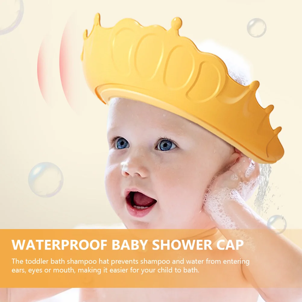 

2 Pcs Shower Cap Shield for s Toddler Bath Shampoo Hat Water Proof Polypropylene (pp)
