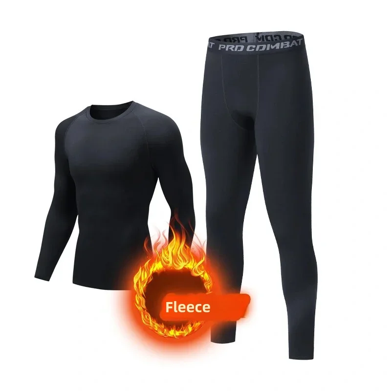 men's-fleece-lined-thermal-tight-set-for-autumn-winter-outdoor-running-sports-quick-drying-moisture-wicking