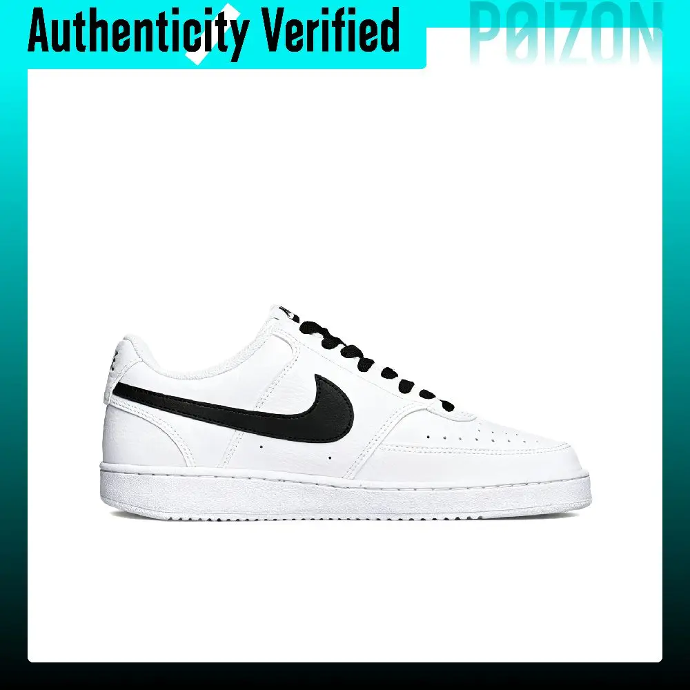 Nike Court Vision 1 Skate Shoes Men's Low-top White/Black DH2987-100（Team1400-）
