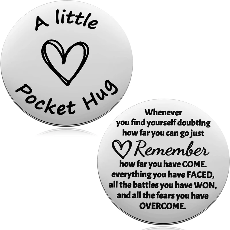 Little Pocket Hug Keepsake Long Distance Gift Encouragement Recovery Celebrate Sobriety Gifts Thinking of You Token Double Sided