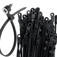 Creative Nylon Cable Ties with Screw Hole Mount Self Locking Loop Wrap Bundle Ties Strap DIY Office Cables Wire Fasten Organizer