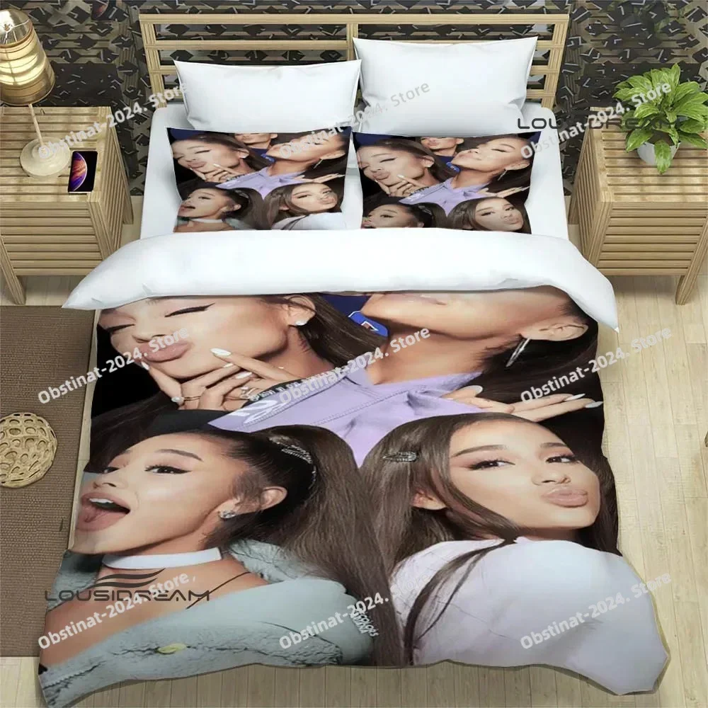 Singer Ariana grande Bedding Set Printed single Comforter Quilt Bed Cover Duvet Cover Pillow Case 3 Pieces Sets Kids Adult Size