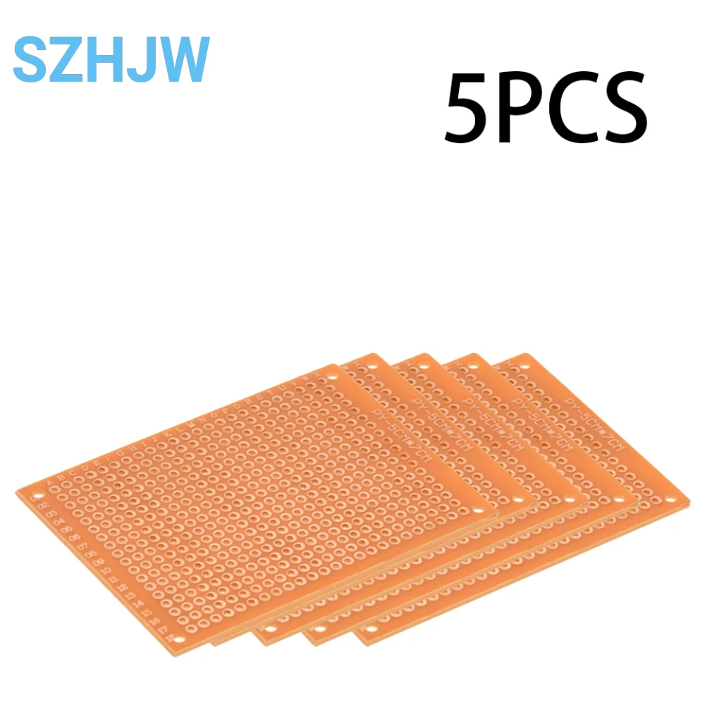 5-50pcs 5cm x 7cm Prototype PCB Board 2.54mm Pitch Single Sided 1.2mm Thickness Perfboard for DIY Electronics Projects