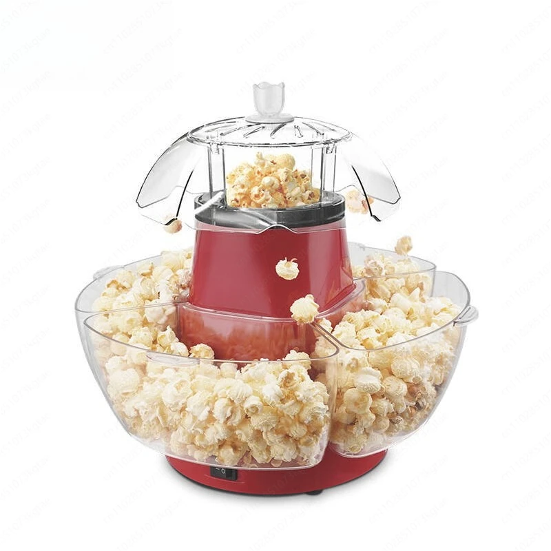 Household Popcorn Maker with Red EU Plug: Kitchen Appliance for Home Snack & Movie Nights