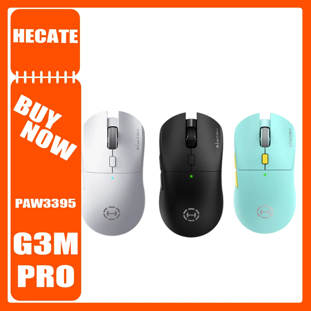 Беспроводная мышь Hecate G3m Pro, трехрежимная, с низкой задержкой, легкая игровая мышь, мышь со вспышкой для ПК, киберспорта, геймера, офисные подарки
