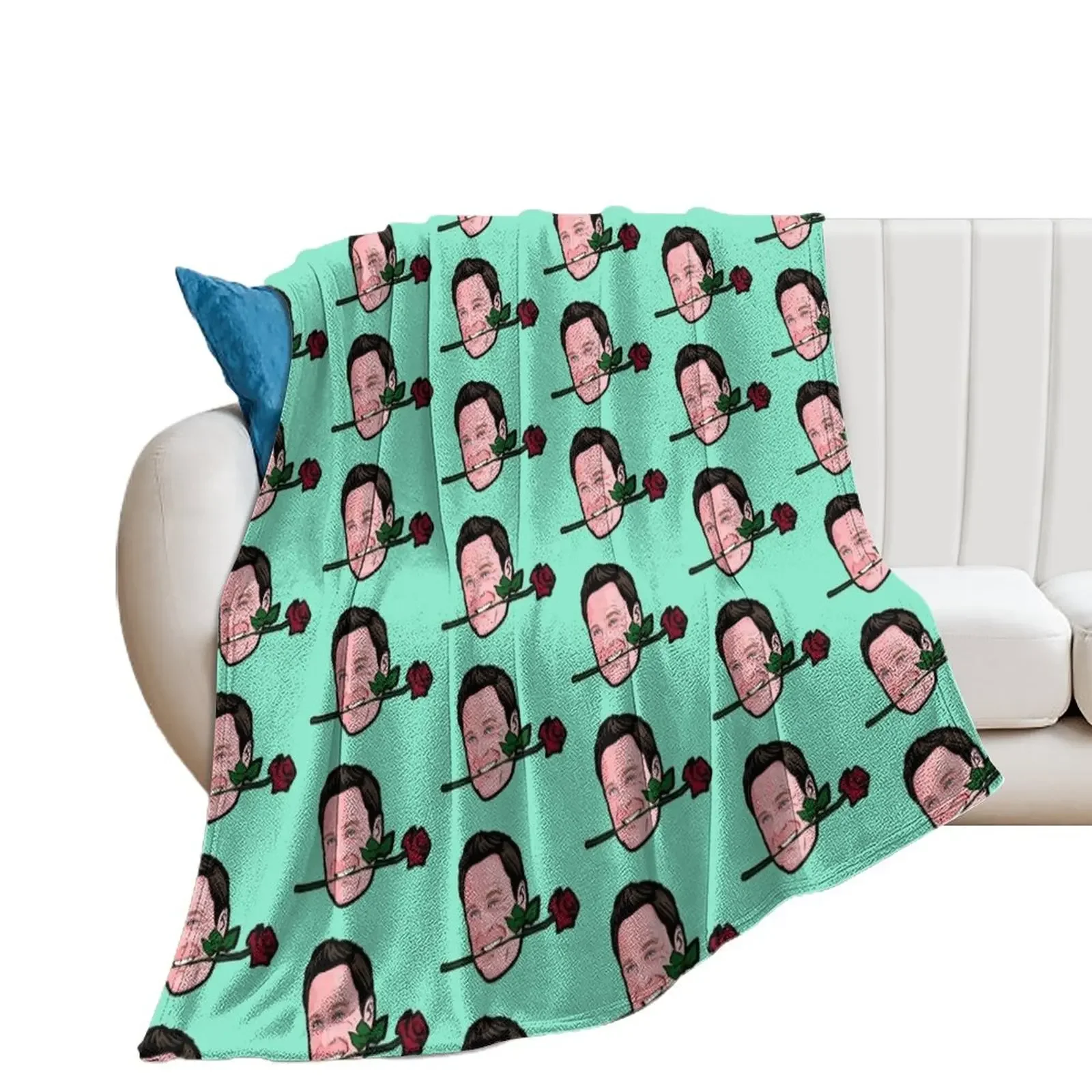 Chris Harrison biting a rose. The Bachelor themed gift / card / sticker / apron and more! Throw Blanket Beautifuls Blankets