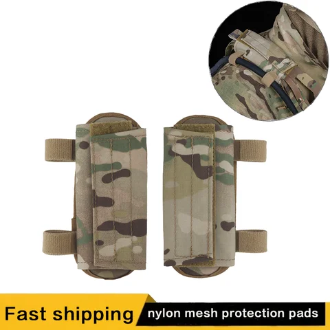 레이저 절단 전술 조끼 복합 어깨 패드 1쌍, 나일론 메쉬 보호 패드, FCSK FCPC LV119 조끼 어깨 패드