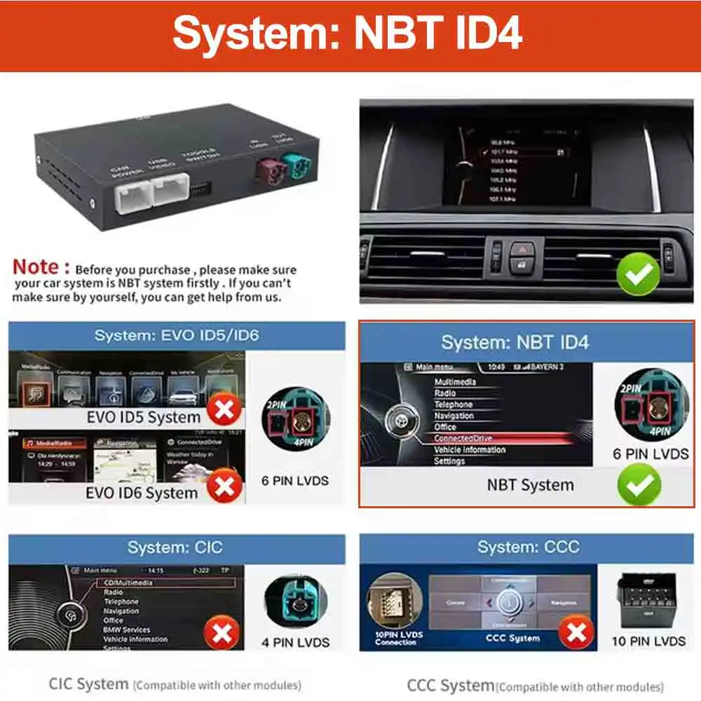 Draadloze CarPlay Android Voor BMW NBT CIC Systeem Voor BMW 1 2 3 4 5 6 7 Serie X1 X3 X4 X5 X6 MINI F56 F15 F16 F25 F26 F48 F01 F10