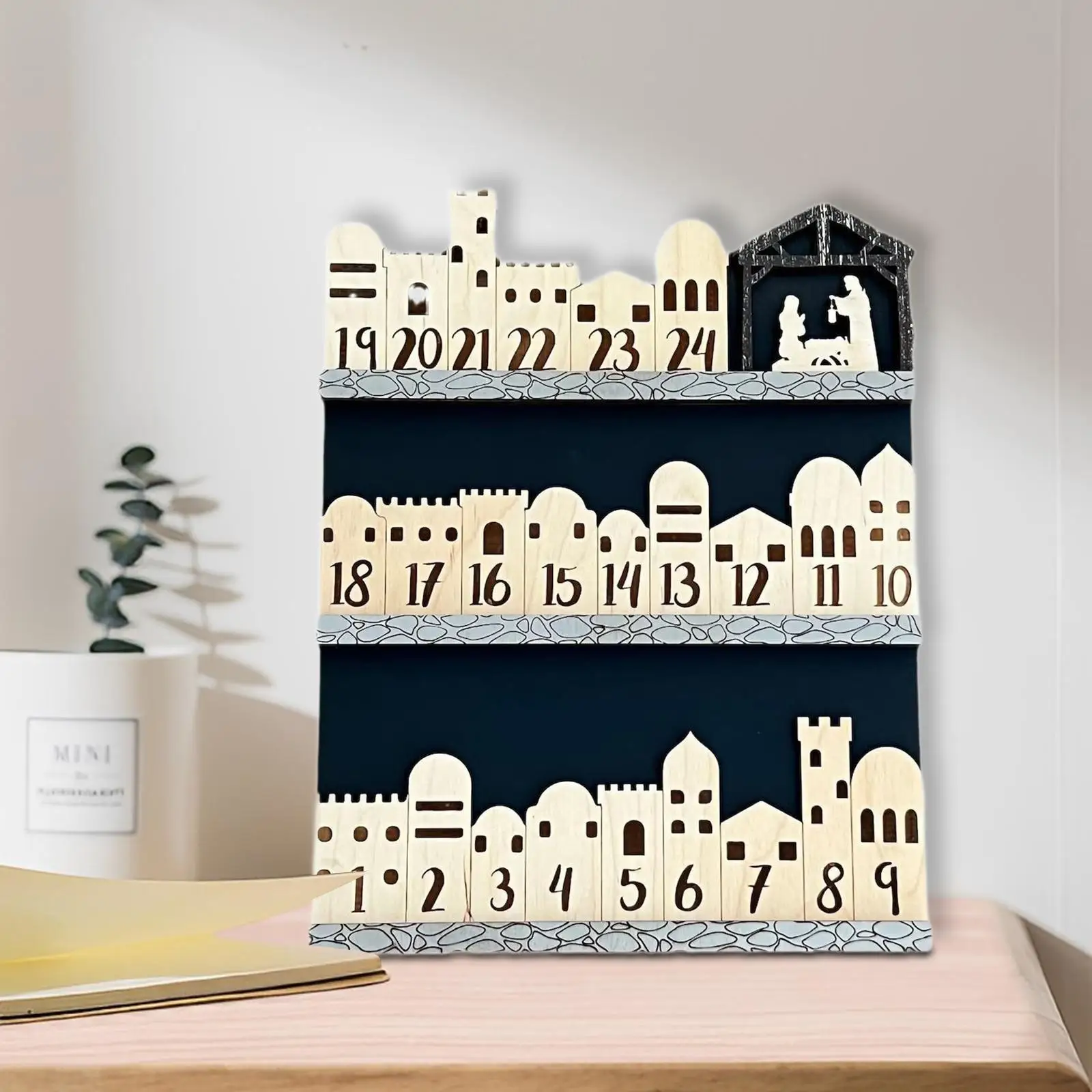 Countdown Christ Centered Fireplace Precious Moments Jesus Advent Calendar