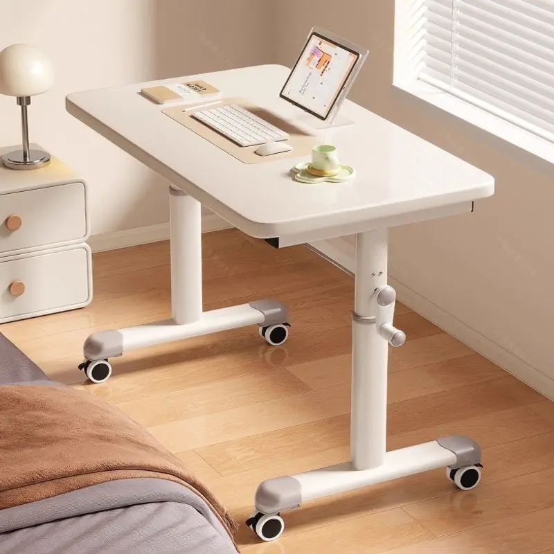 HYS computer desk removable hand-cranked lifting table desk bedroom home bedside table student small desk as table