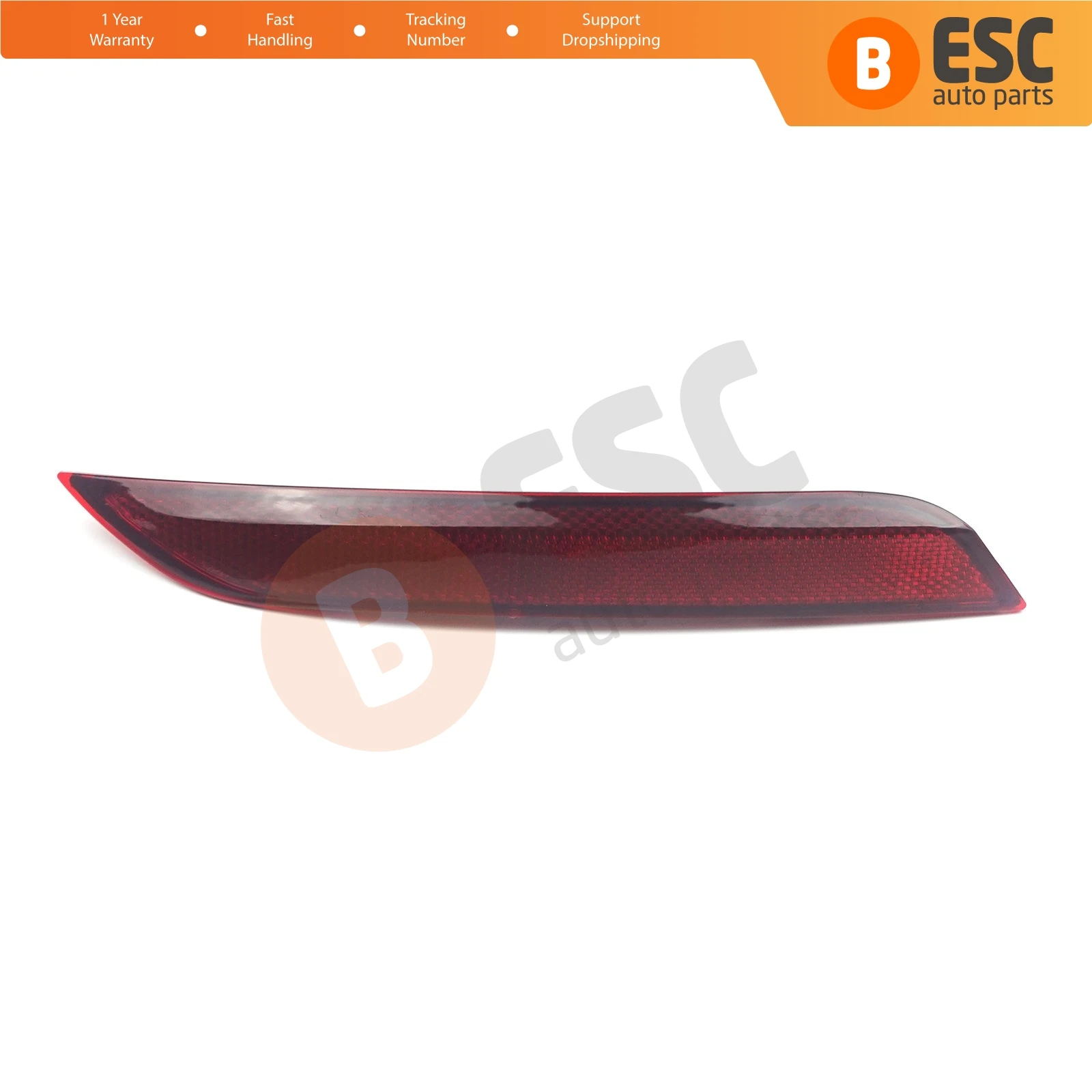 ESP1073 Rear Bumper Reflector Light Tail Stop Lamp Cover Red Color RIGHT 6C0945106B For VW Polo Vento Derby Classic 2015-2017