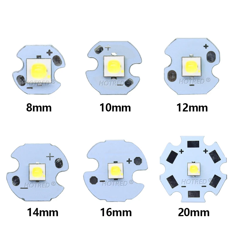 Émetteur de puce de diode LED haute puissance, 10 pièces 1W 3W 3535 SMD blanc froid blanc chaud remplacer XPE XP-E Xical2 pour lampe de poche