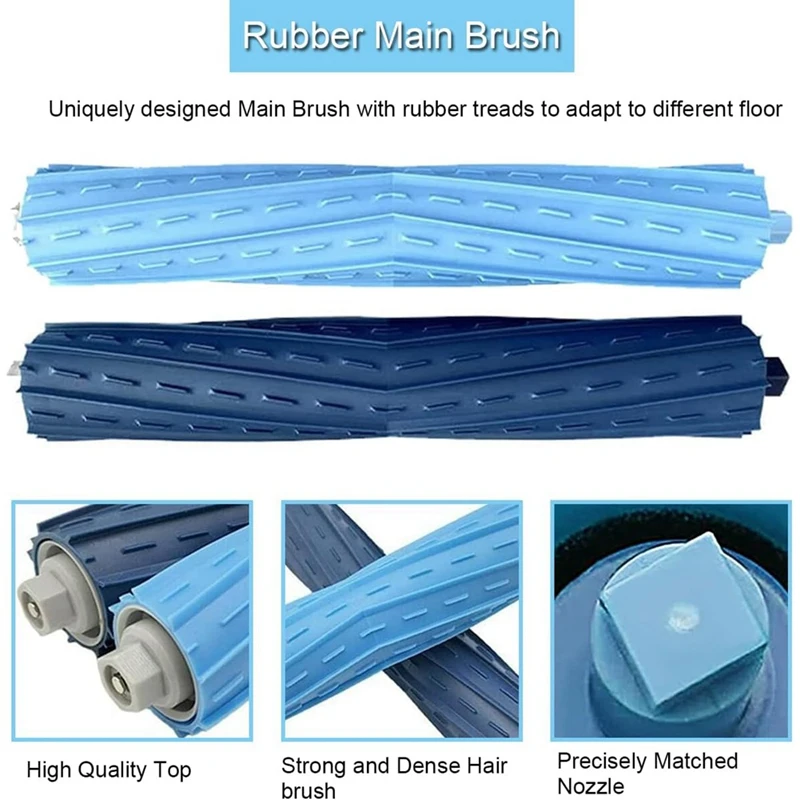 1Set di parti accessori adatti per Ecovacs Deebot Ozmo T9 AIVI T9 AIVI + aspirapolvere Robot spazzola principale/spazzola a rullo