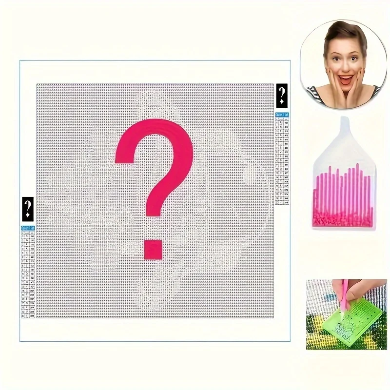 1 Stück 5D-Diamantmalerei-Set zum Selbermachen, zufällige Farbe, runde, vollständige Diamant-Kreuzstich-Kristall-Leinwand, Heimkunst-Dekoration – Detail 7