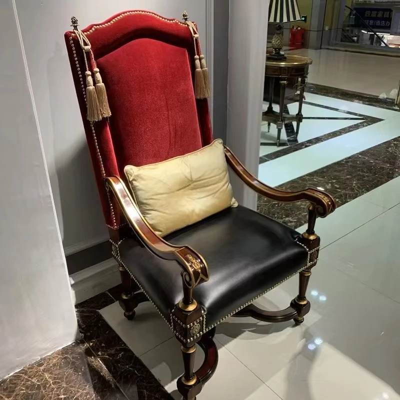 ✿i American High Back Chair British Furniture King's Chair Pure Copper Leisure Sofa Chair