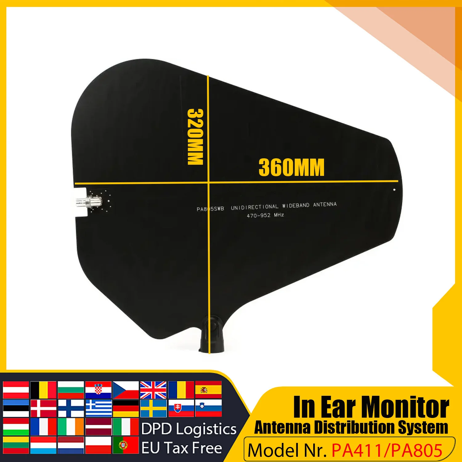 ADUZIC PA411 Antenna Distribution For In-Ear Monitor System PA805 Dual Antenna Passive 450-960Mhz Antena RF Signal Combiner - Image 2