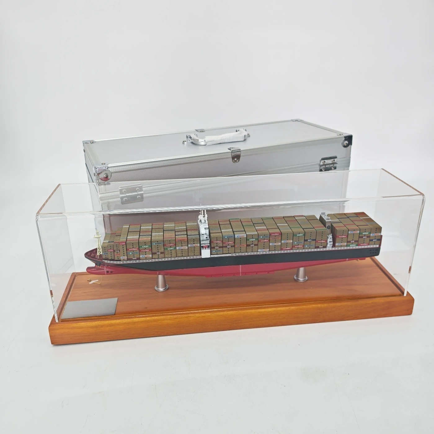 1/600 محاكاة البحر الأبيض المتوسط الحاويات نموذج باخرة 70 سنتيمتر مصنوعة من مادة سبيكة السفن نموذج ثابت السفينة لعبة الزينة #6