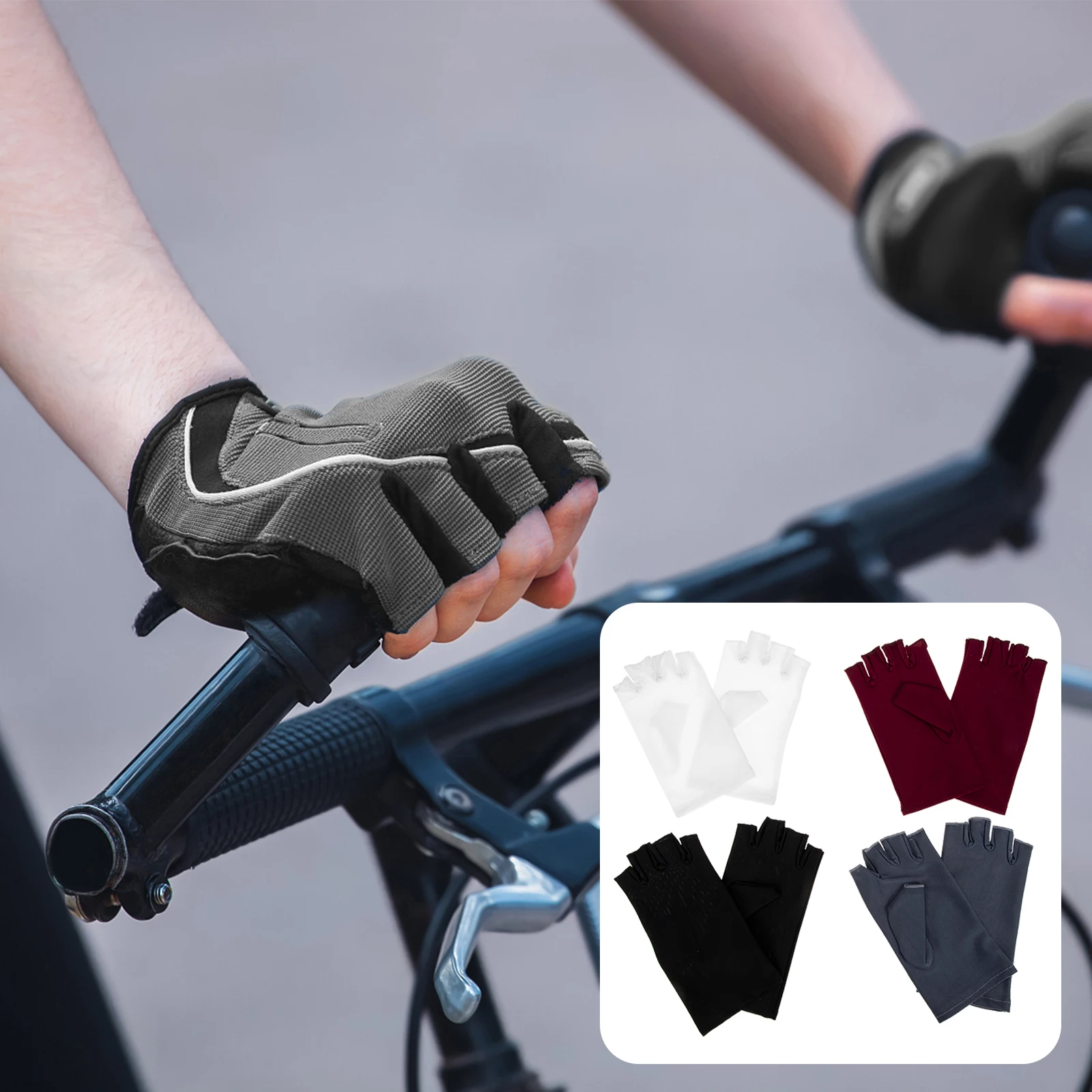 

Stylish Sun-Proof Half Finger Gloves For Women Breathable Driving And Outdoor Activities Wear-Resistant Hand Covers