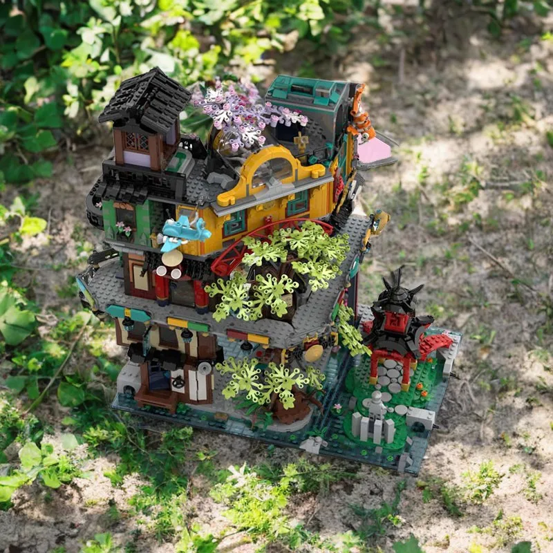 5702 قطعة حدائق MOC على الجانب الآخر لتقوم بها بنفسك مجموعة بناء المناظر الطبيعية غريب الأطوار نموذج اللبنات ، هدية ساحرة