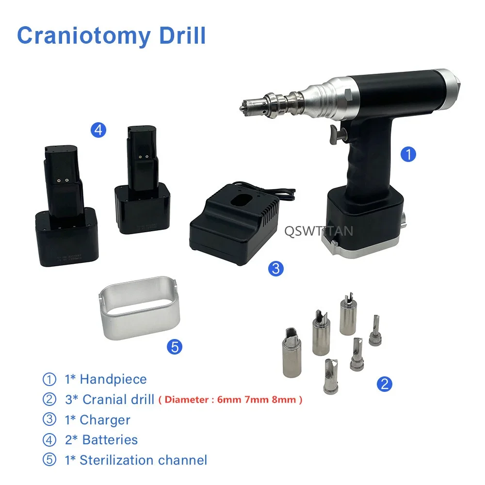 Orthopedic Neurosurgery Craniotomy Drill Bit Craniotome Electric Skull Drill Operation Power Tool