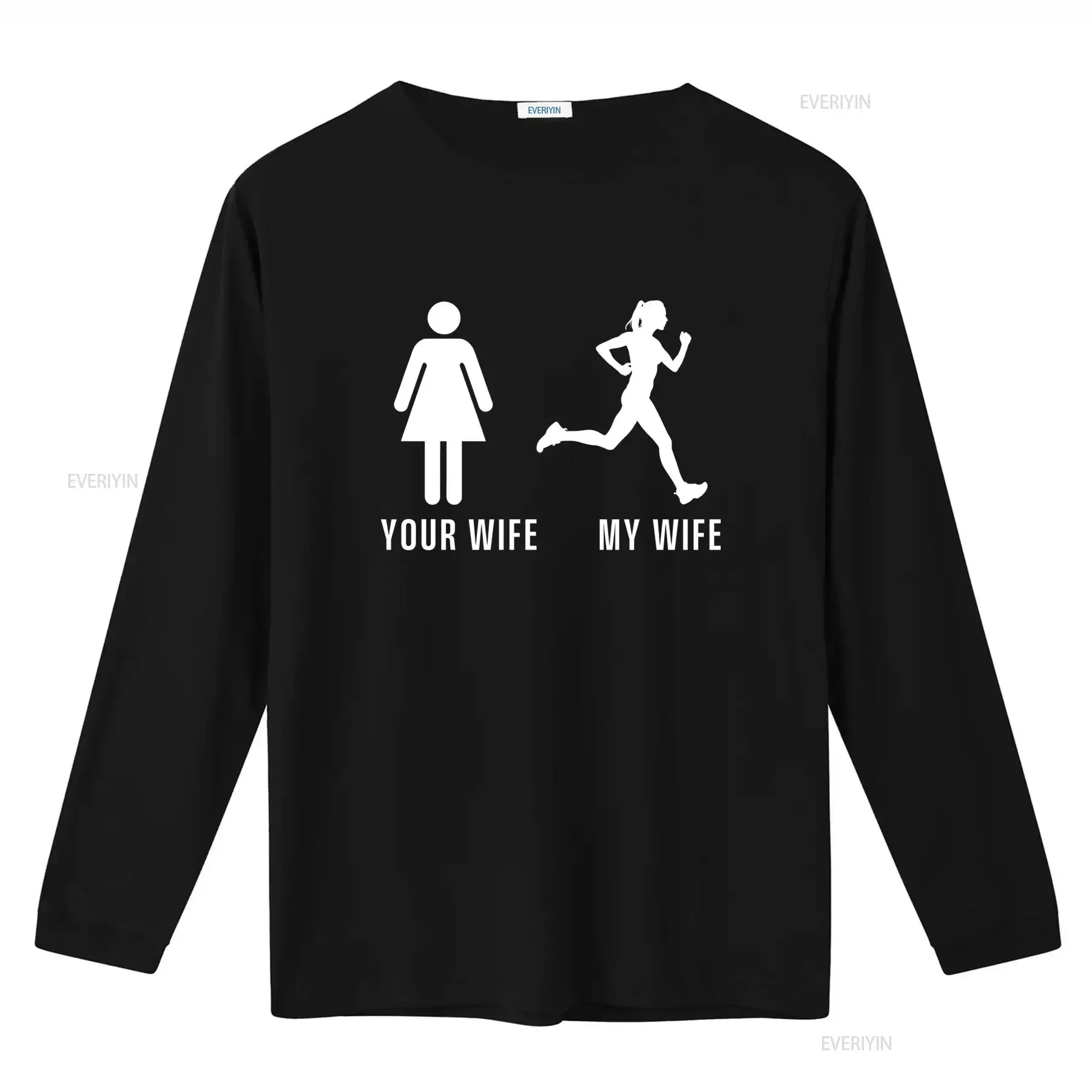 Your Wife My Running T shirt Unique Design for Active Women vintage Washed homme Unisex Soft streetwear Versatile Casual