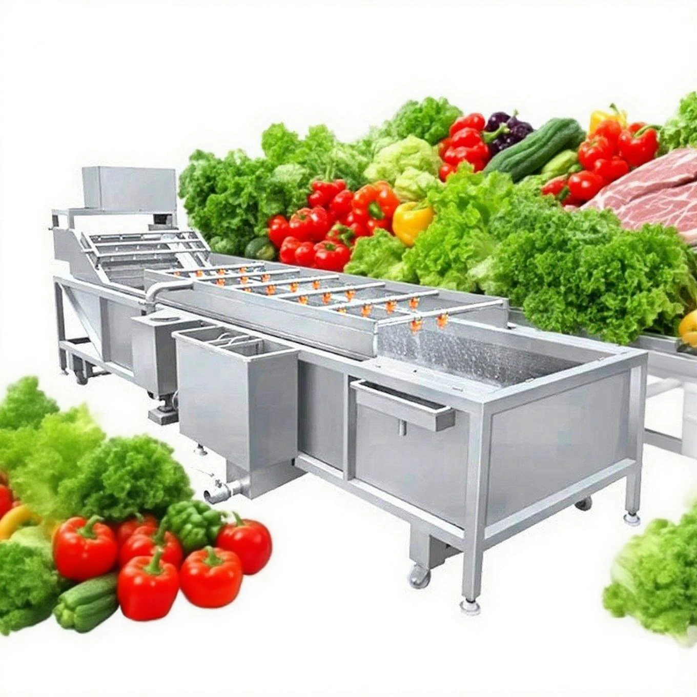 Fresh Fruit mango apple Washing Machine Bubble Vegetable Washing Machine Production Line Bubble Washing Machine Good Price