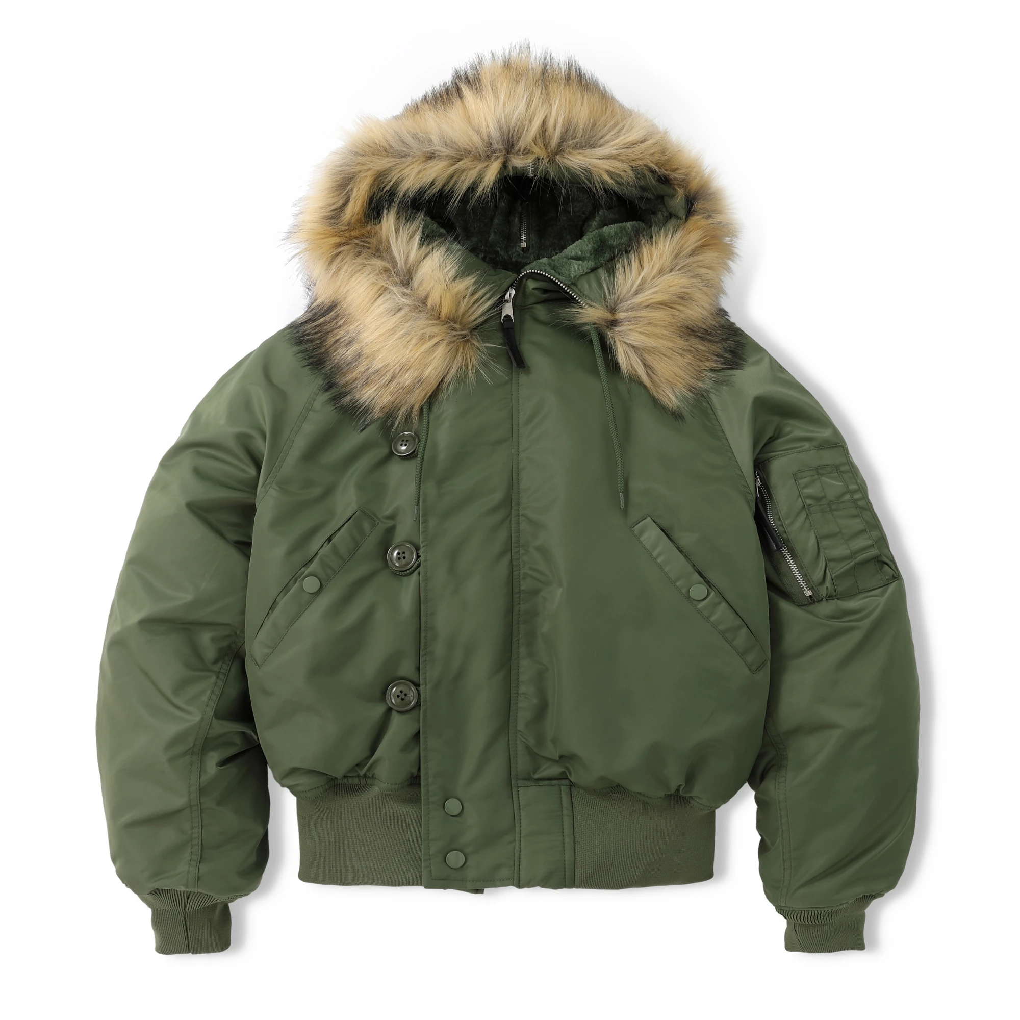 90s Vintage US Air Force N2b Flight Bomber Fur Jacket Waterproof