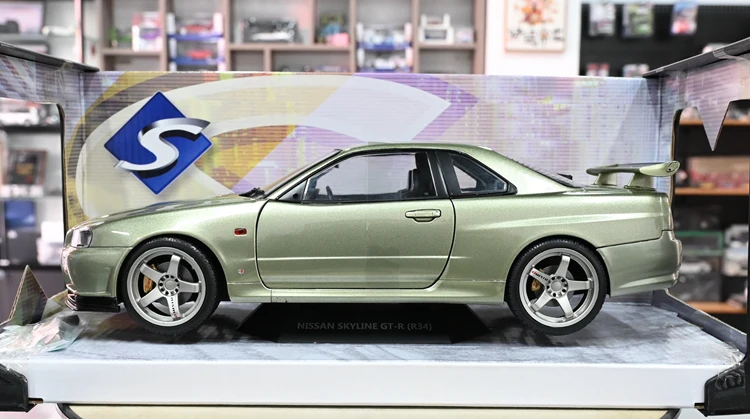 Solido 1:18 R34 1999 JDM Simulation Limited Edition Alloy Metal Static Car Model Toy Gift