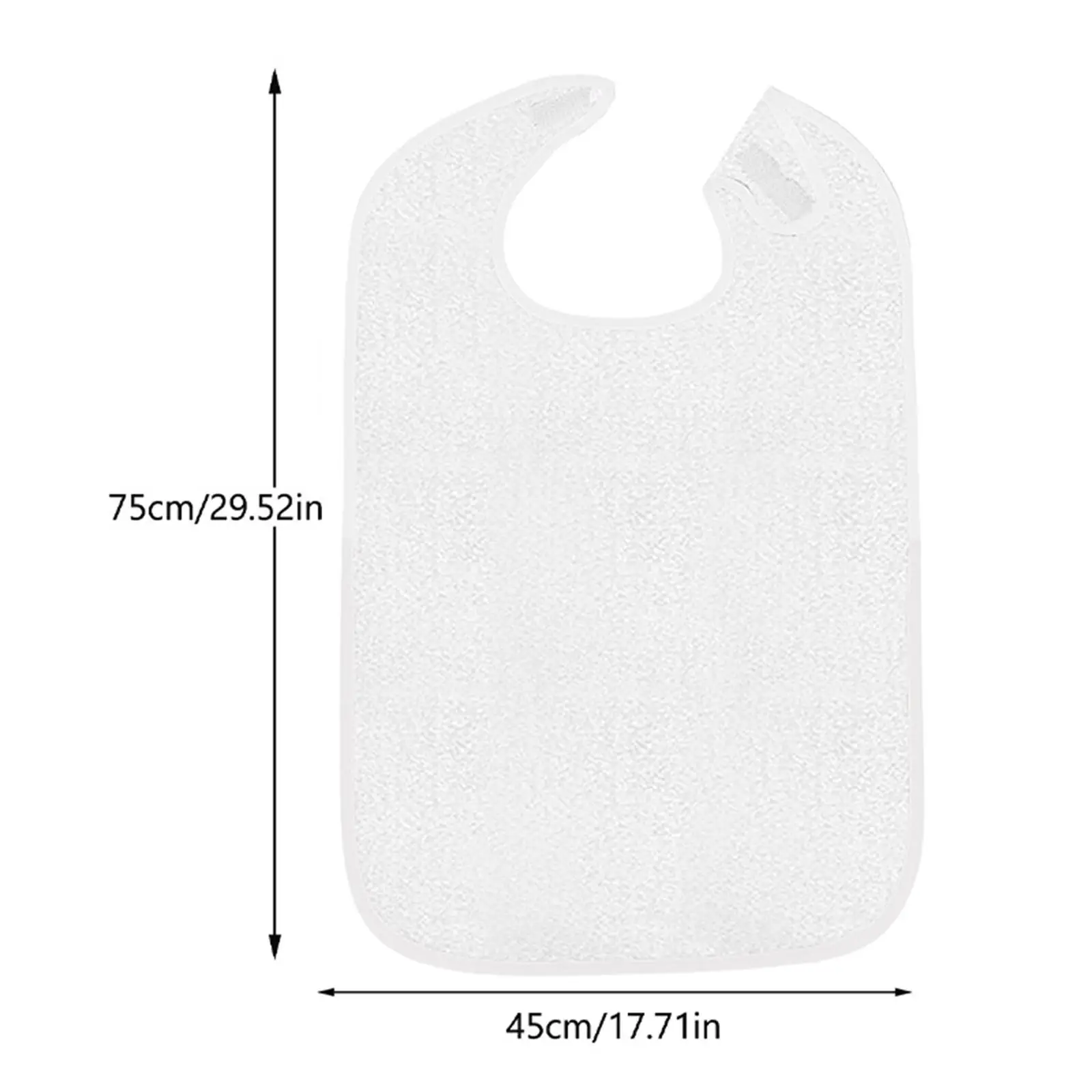 3x Adult Terry Bibs Reusable Machine Washable Clothing Protectors Large Adult Feeding Bibs for Elderly Unisex Men Seniors Women