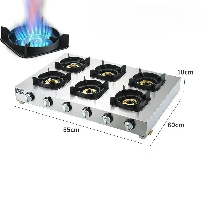 Commercial Gas Stove Fierce Medium Pressure Burner Cooktop Clay Pot Stove Commercial Multi-burner Stainless Steel Gas Stove.