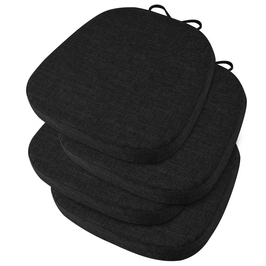 

14x14 Подушки для стульев для металлических обеденных стульев Набор из 4 нескользящих толстых текстурированных подушек для обеденных стульев с завязками и съемными подушками