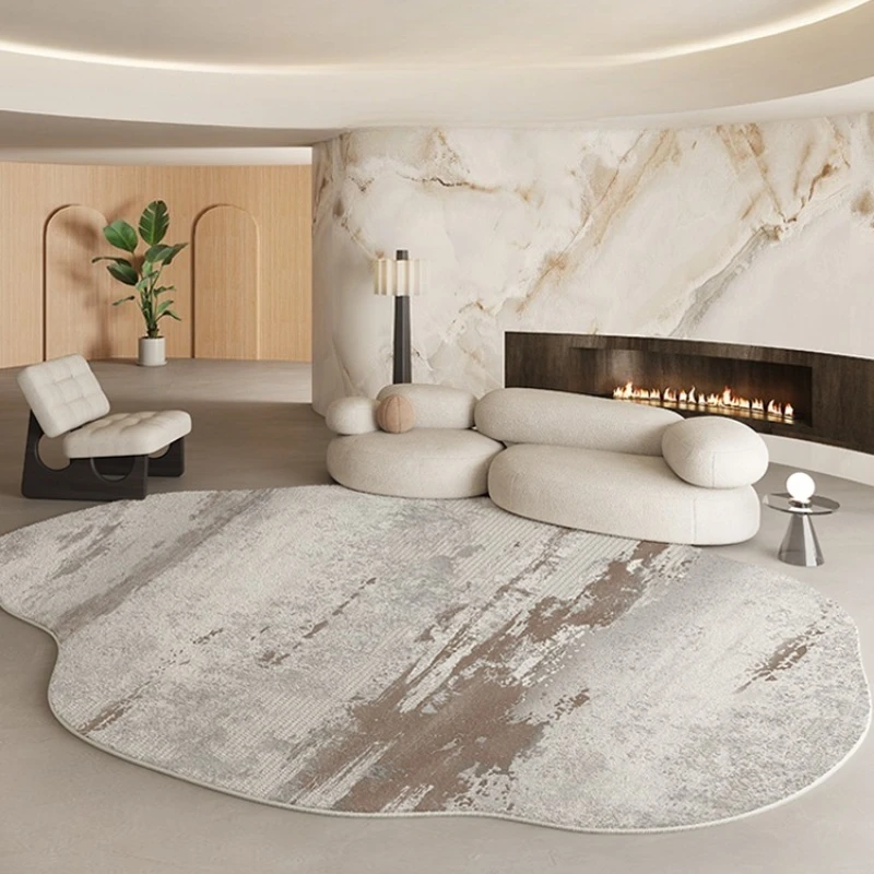 

Ковры неправильной формы для гостиной, легкий роскошный декор для спальни, ковер неправильной формы, толстый плюшевый коврик для отдыха, пушистый мягкий напольный коврик
