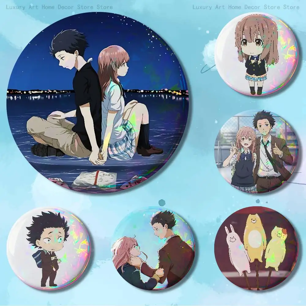 

A S-Silent V-Voices Custom Badges 75mm 44mm 25mm Brooch Backpack Hat Enamel Pins Accessories Toys Gifts