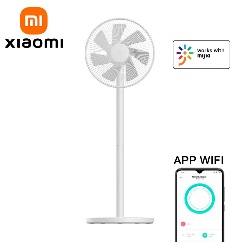 

XIAOMI MIJIA Smart Standing Fan AC Frequency Conversion Electric Floor Standing Fan Voice Control Support MI HOME App Timing Fan