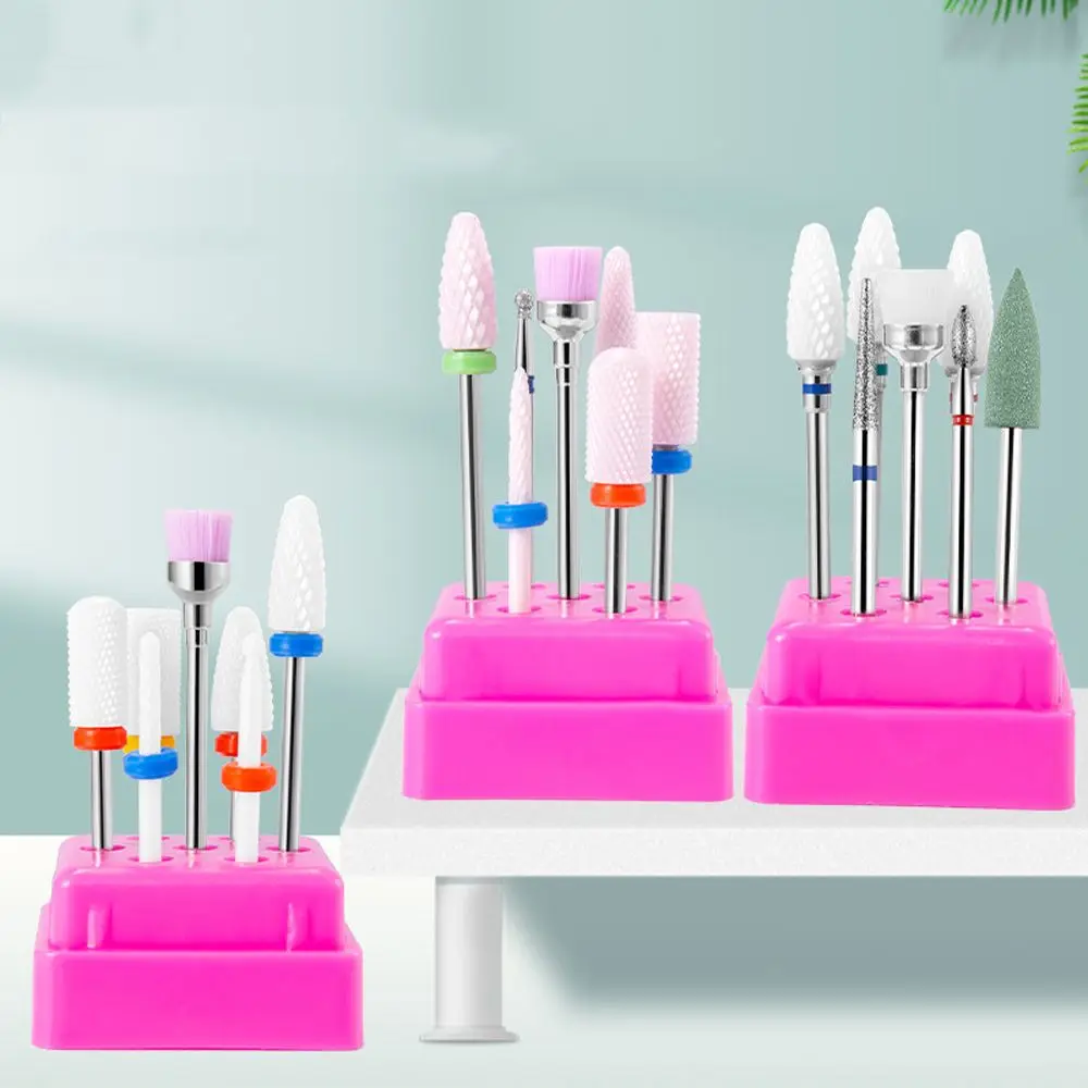 Tête de meuleuse électrique pour enlever le vernis à ongles, outil de ponceuse, foret à ongles en céramique, ensemble de fraises à ongles