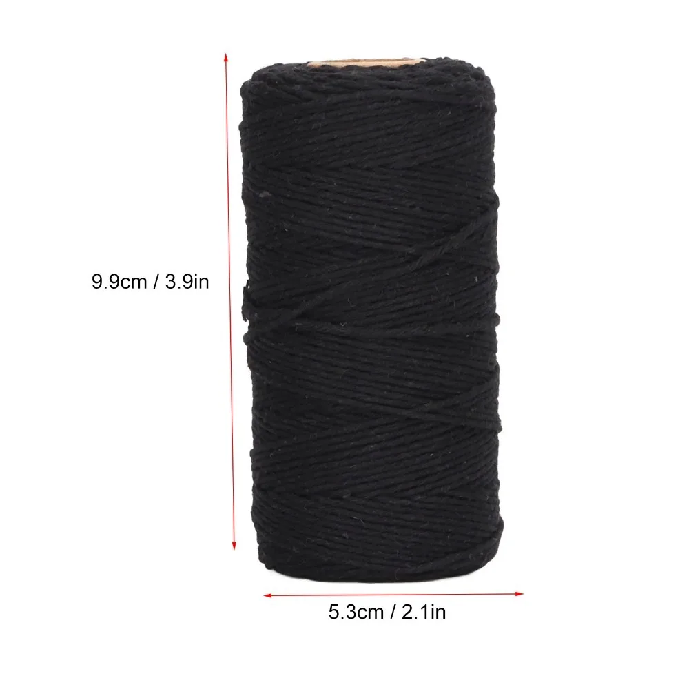 3Pcs Durable 984 Feet Length Macrame Cord Soft Texture Cotton Twine Jute String For Gift Wrapping