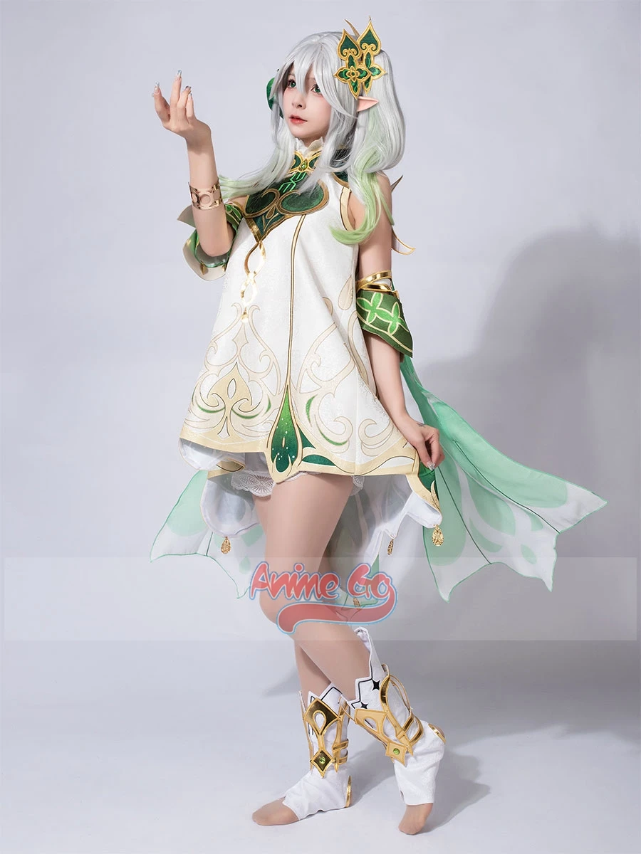 Game Nahida Genshin Impact Cosplay Lesser Lord Kusanali Costume Dress Women Halloween Outfit C02945- AA