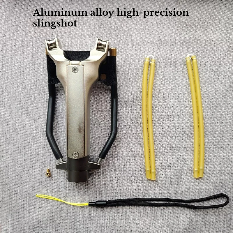 High Strength 7075 Aluminum Alloy Towing Wrist Pulley Slingshot Outdoor Portable High-power Hunting Tool
