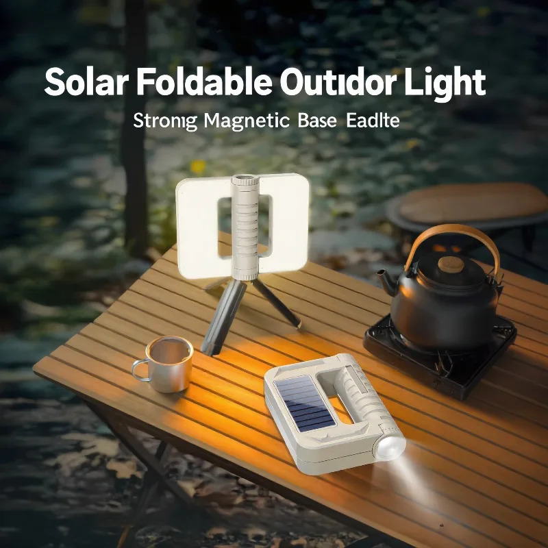 

Солнечный кемпинговый фонарь с зарядкой Type-C, портативный, складной, водонепроницаемый, для походов, палаток и активного отдыха на природе.