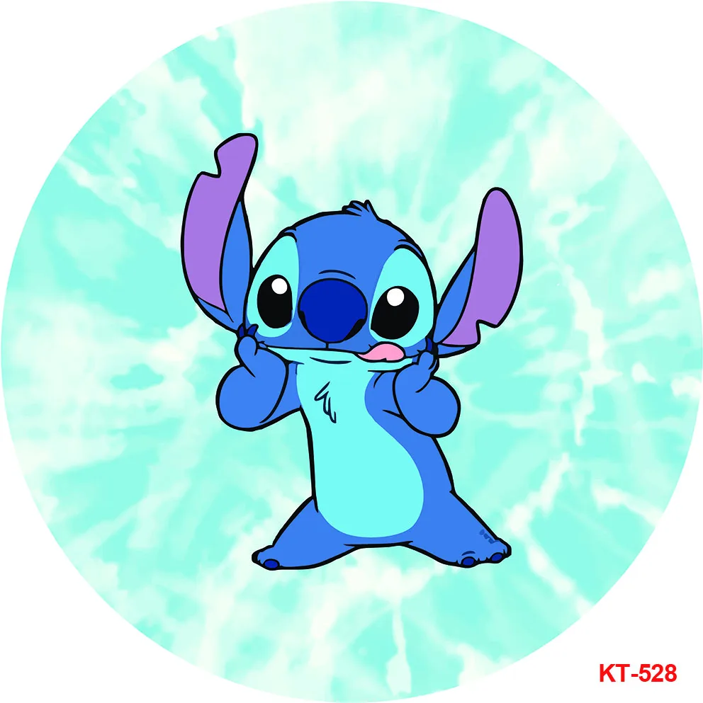 Bulat Lilo & Stitch kartun latar belakang fotografi lingkaran anak-anak dekorasi pesta ulang tahun latar belakang Studio Baby Shower