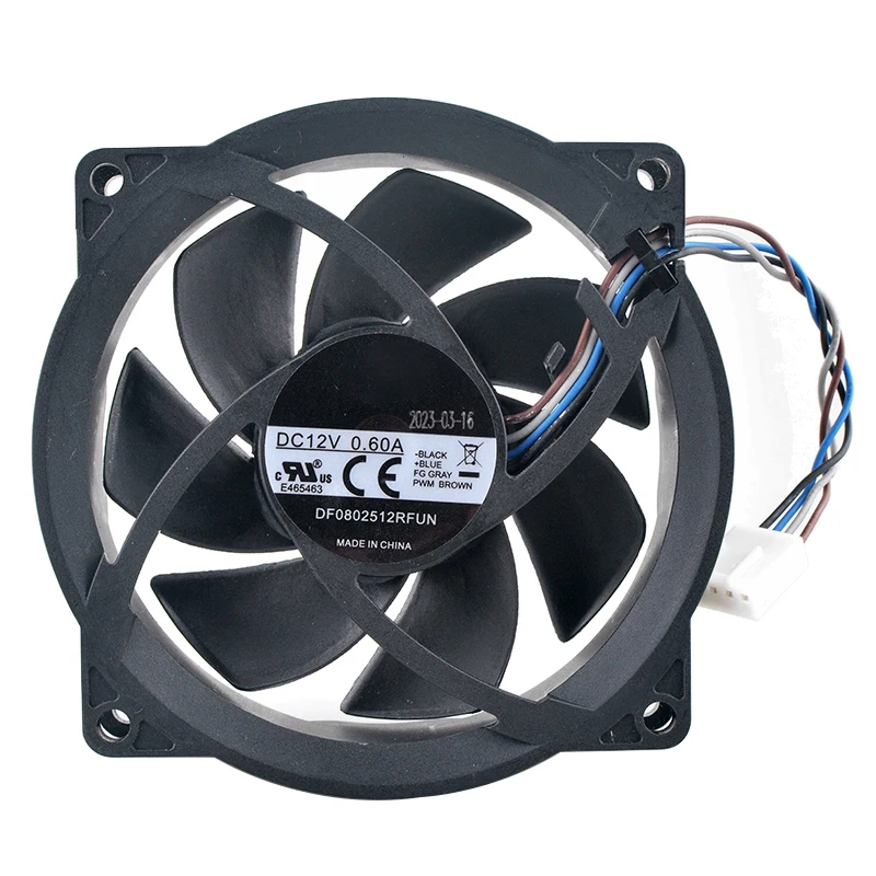 DF0802512RFUN 8cm 80mm High-Speed Cooling Fan 4500RPM 4-Pin PWM DC12V 7.2W for PC Case/CPU Cooler