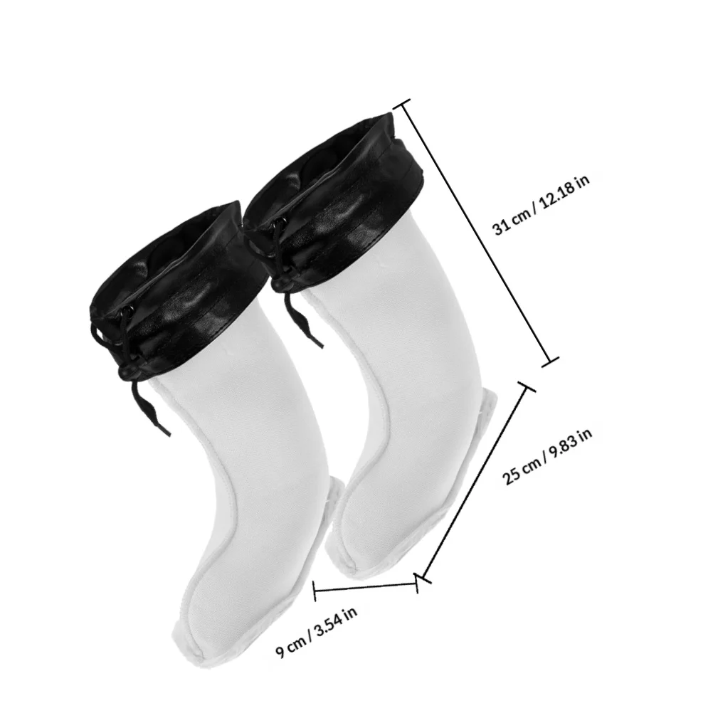 1 쌍의 레인 부츠 라이너 면 양말 남성용 두꺼운 따뜻한 절연 탈착식 내부 라이닝 겨울 추운 날씨 보호용