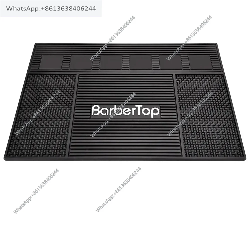 Hair storage pad, haircut scissors, comb tool placement pad, magnet storage tool, thermal insulation pad, silicone black.